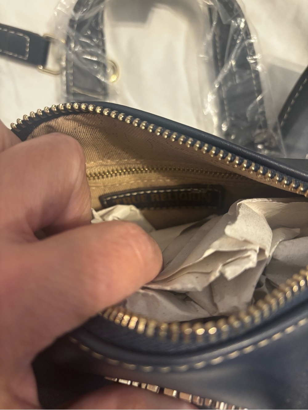 True Religion Navy Blue Barrel Mini Bag - Picture 6 of 8